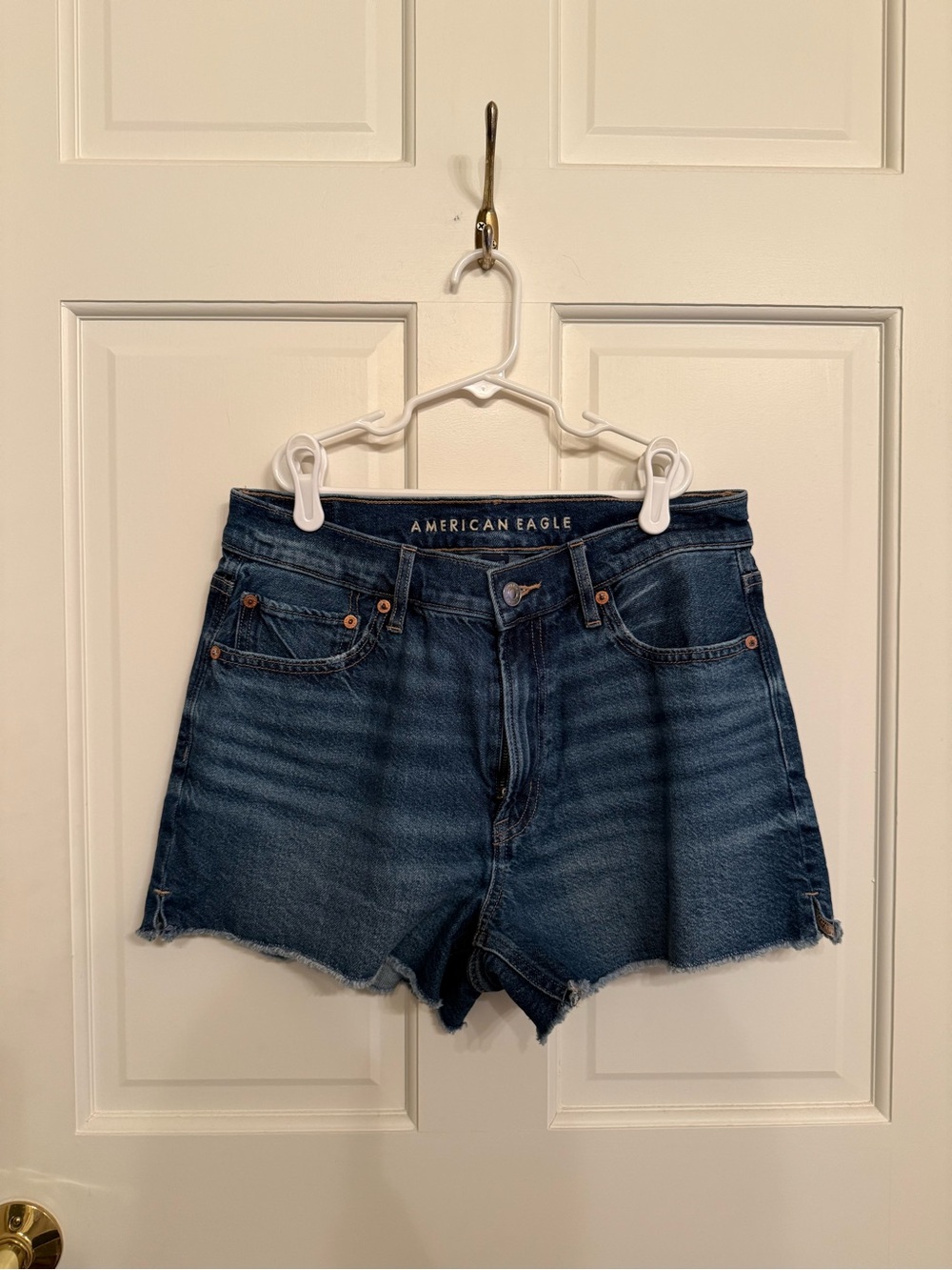 American Eagle Outfitters Dark Blue Denim Cutoff Shorts